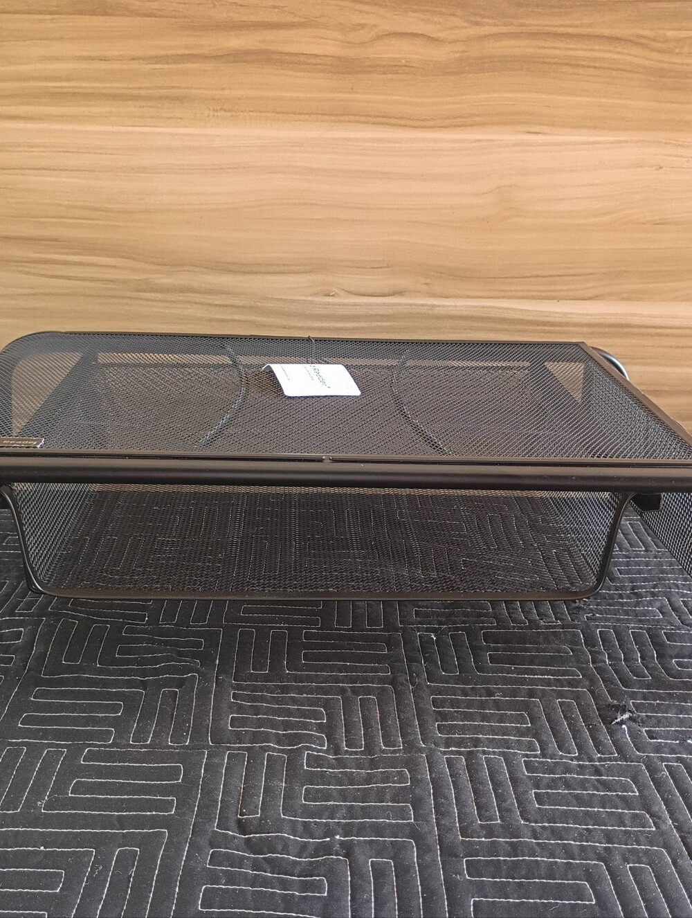Metal Mesh Computer Monitor Stand and Riser with Pullout Drawer - Picture 10 of 15